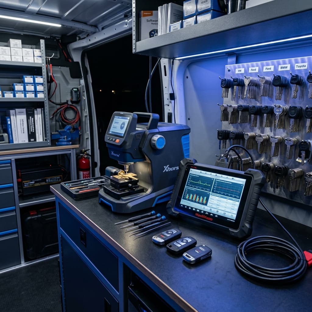 High-tech Locksmith Mobile Workshop Interior